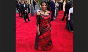 Native American designer dresses head of Gammage for Tony Awards