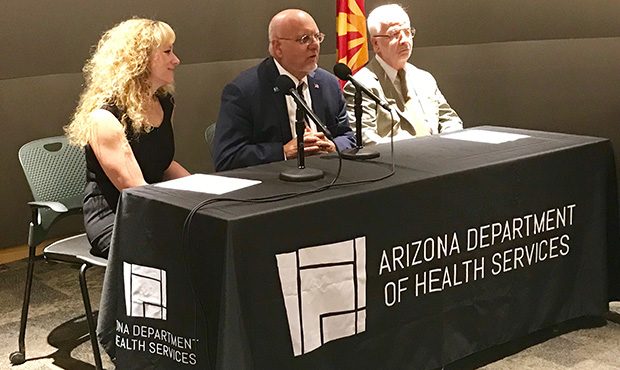 CDC Director Robert Redfield (center) visited Arizona on Wednesday to discuss Arizona's efforts to ...