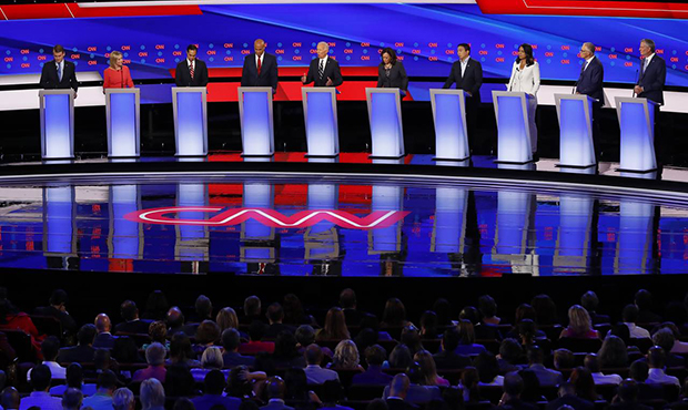 From left, Sen. Michael Bennet, D-Colo., Sen. Kirsten Gillibrand, D-N.Y., former Housing and Urban ...