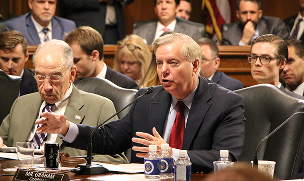 Sen. Lindsey Graham, R-South Carolina, accused Democrats of stalling on a bill to address the crisi...