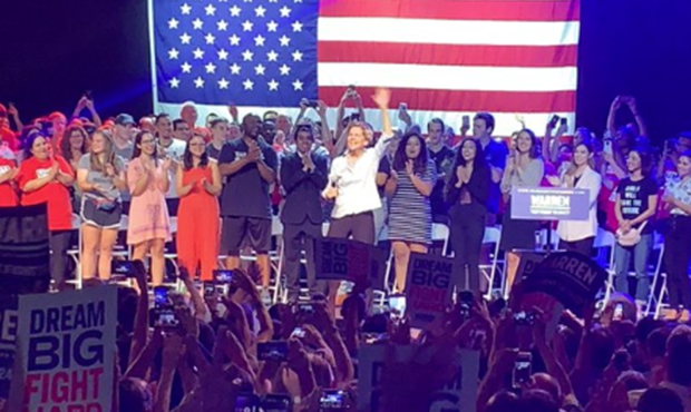 Elizabeth Warren talked climate change, minimum wage, her life story in first campaign appearance i...