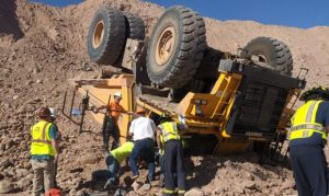 Driver of heavy dump truck seriously injured in Mesa when vehicle flips