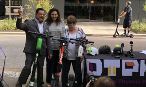 Pilot program for e-scooters rolls out in downtown Phoenix