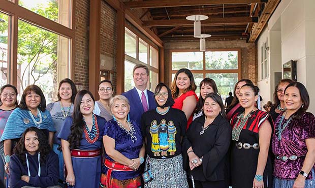 U.S. Rep. Greg Stanton, (D-Ariz.), poses with 16 most recent graduates of Project DreamCatcher a pa...