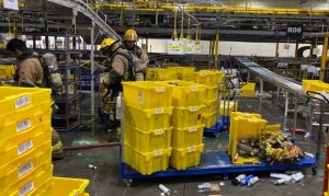 First responders contain fire at Amazon warehouse in Phoenix