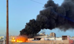 HAZMAT train fire breaks out in downtown Phoenix
