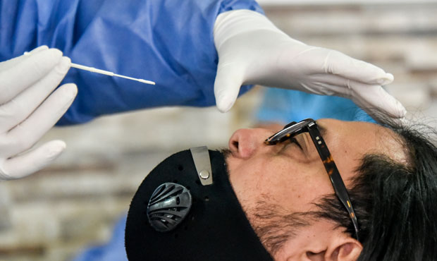 covid-19 coronavirus testing swab...
