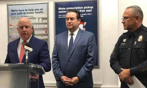 Arizona Attorney General Mark Brnovich (middle). (KTAR News/Griselda Zetino)...