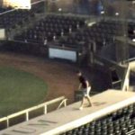 A suspect is accused of breaking into Scottsdale Stadium.