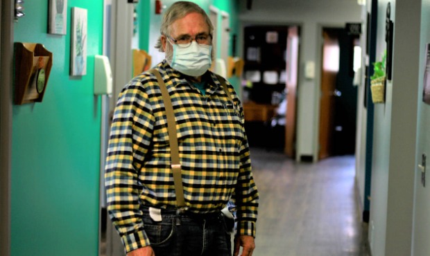 Dr. Tom Dean poses at his clinic in Wessington Springs, S.D., on Friday. Oct. 16, 2020. Dean is one...
