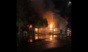 Phoenix Fire Department battles three-alarm fire at office complex
