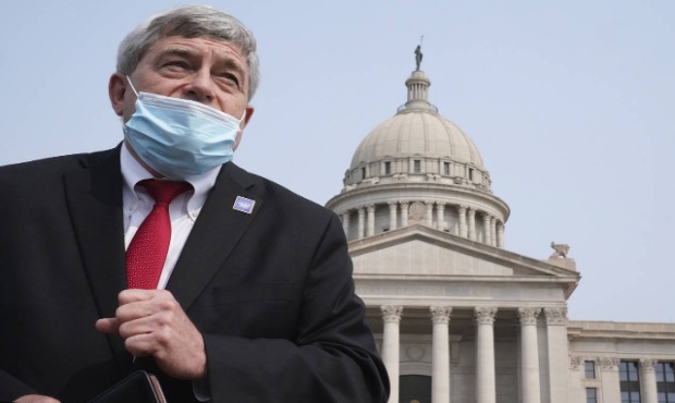 Steven Dillingham, the director of the U.S. Census Bureau, speaks outside the Oklahoma State Capito...
