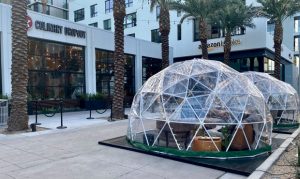 Dining domes pop up outside Culinary Dropout at Scottsdale Quarter