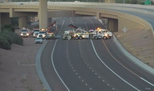 Tanker rollover shuts down westbound I-10 in Chandler