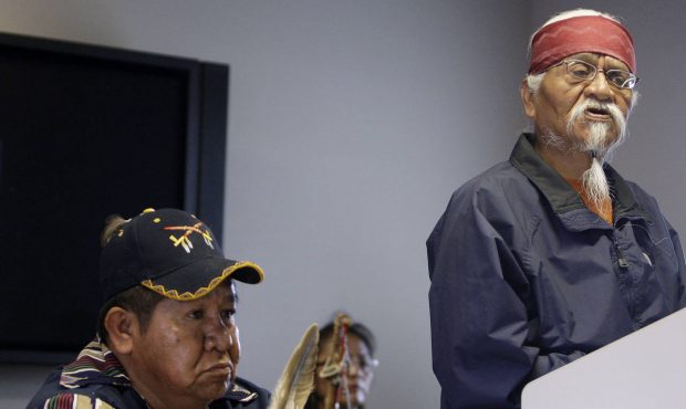 FILE — In this April 21, 2020 file photo Arizona Havasupai Indian tribe member, elder, and spirit...