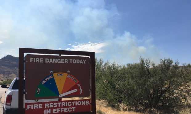 Near the Telegraph Fire in Arizona. (Facebook Photo/Tonto National Forest)...