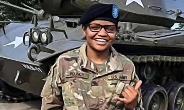 Army Pvt. Marriah Pouncy (Photo via Navajo Nation)...