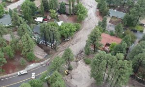 Historic rainfall on Flagstaff area burn scar induces flooding