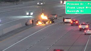 Fiery collision on Pima Freeway Loop 101 in Scottsdale leaves 1 dead