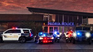 Peoria police shoot driver who rammed car into patrol unit