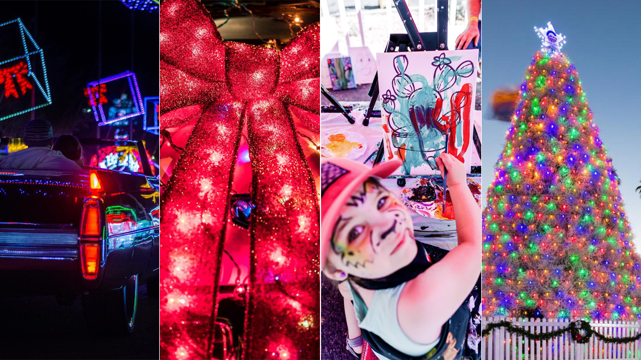 (L-R: Facebook photos - Holiday Light Experience, City of Phoenix Parks and Recreation Department, ...