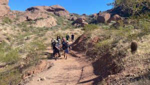 Phoenix Fire Department crews assist two hikers on Camelback Mountain