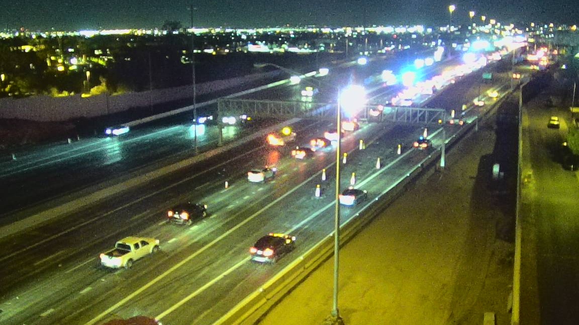 Westbound Interstate 10 at U.S. 60 in Tempe. (Screenshot via ADOT Cameras)...