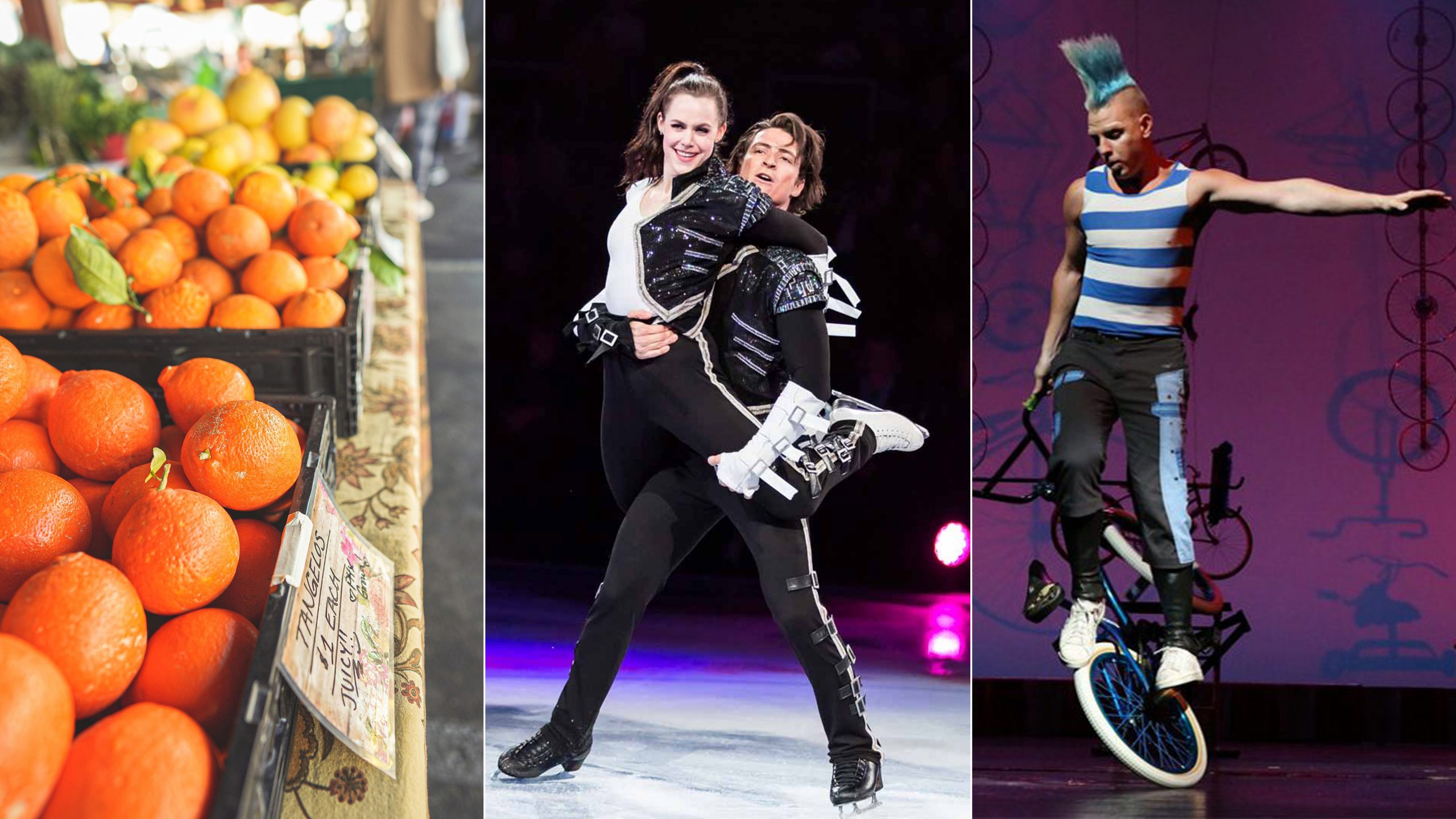 (Facebook Photos/ Downtown Phoenix Farmers Market and Stars on Ice, Cirque Mechanics Photo)...