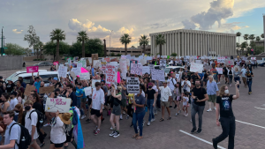 About 100 people tried to get into Arizona Senate, tear gas used at protest after abortion ruling