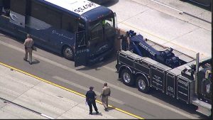 13 injured after Greyhound bus blows tire, collides with SUV on route to Phoenix
