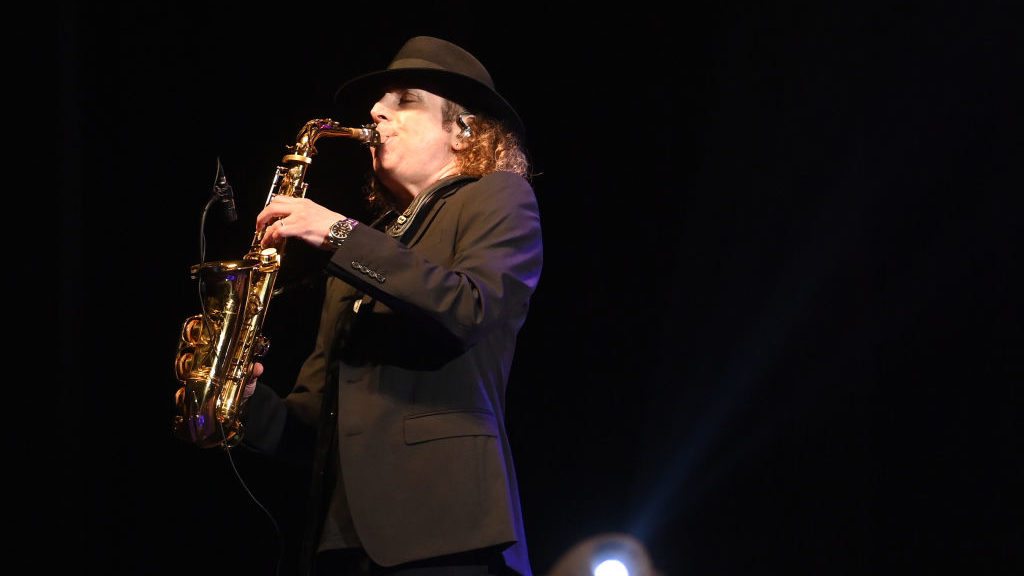 Musician/saxophonist Boney James performs onstage during An Evening of Jazz at Mable House Barnes A...