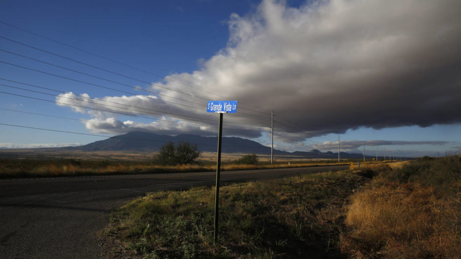FILE - A street sign leads to what was once the home of Paul Adams and his family on the outskirts ...