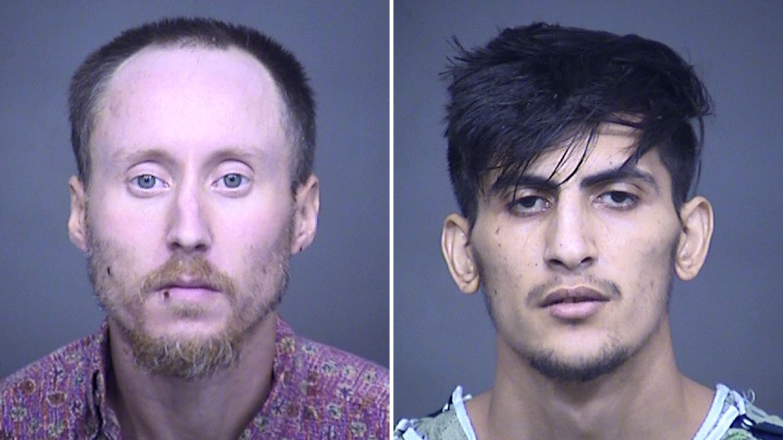 From left, Kevin McKinney and Abdul Basit Ishan (Mesa Police Department Photos)...