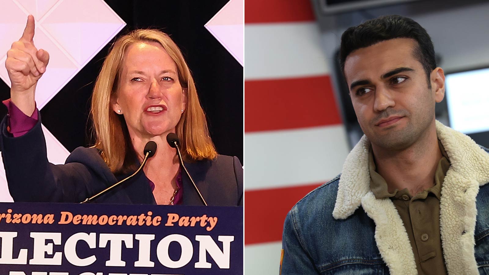 Democrat Kris Mayes, left, and Republican Abraham Hamadeh were the nominees for Arizona attorney ge...