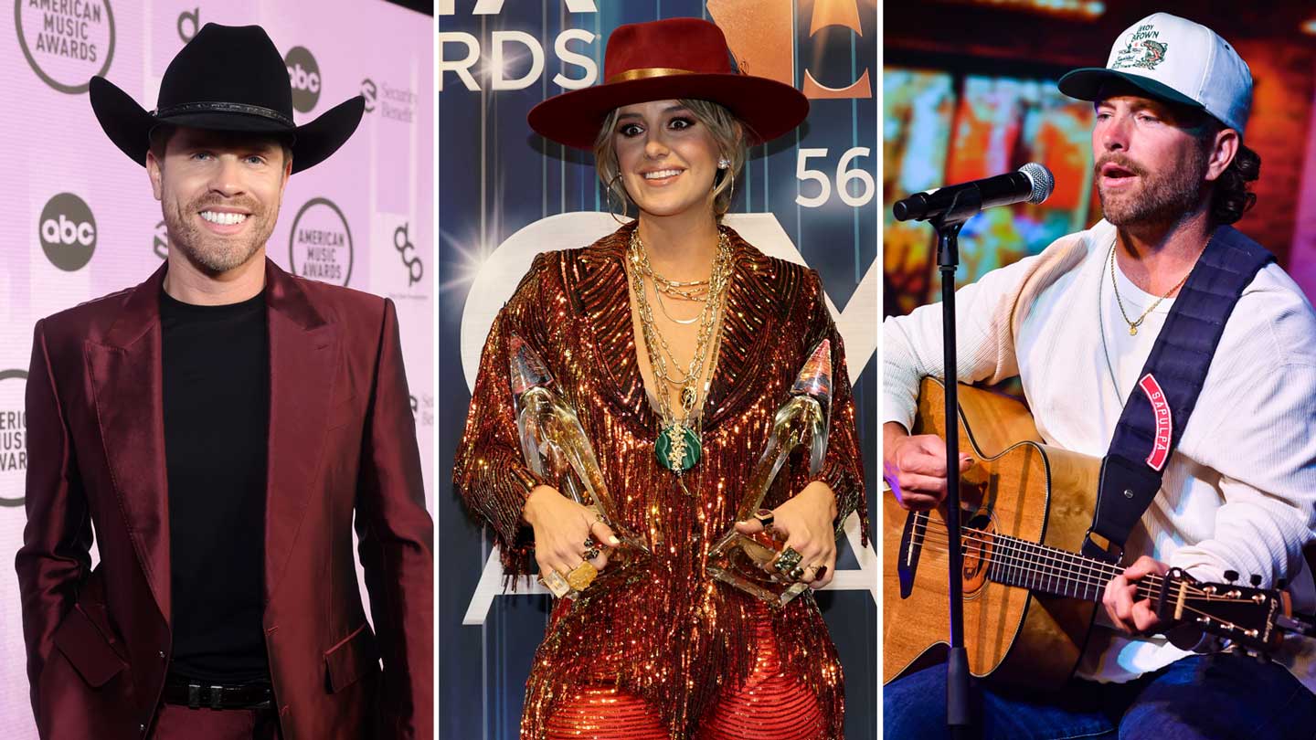 From left, Dustin Lynch, Lainey Wilson and Chris Lane will co-headline at the WM Phoenix Open Birds...