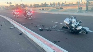 Glendale police motorcycle officer seriously injured in collision