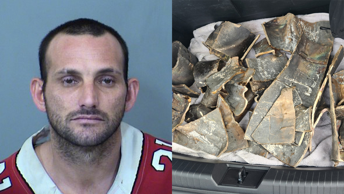 Troy Burke (Maricopa County Sheriff's Office Mugshot, left, Phoenix Police Department Photo, right)...