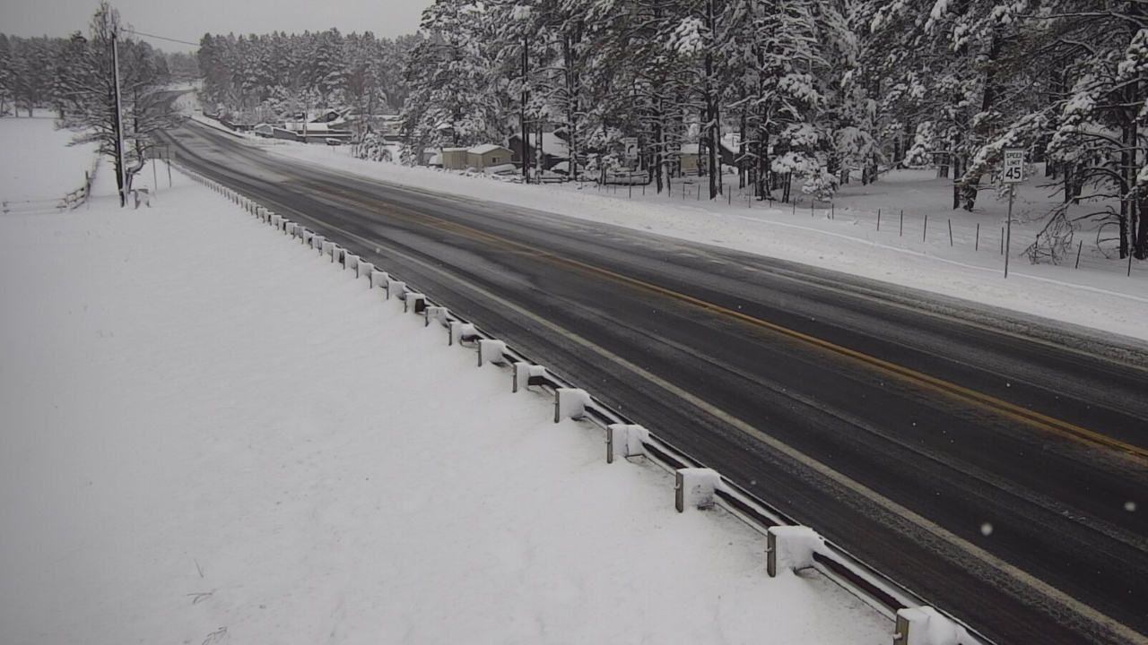 State Route 89A at Oak Creek on Tuesday, Jan. 3, 2023.(Screenshot via ADOT Webcam)...