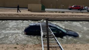 Phoenix Fire rescues woman who crashed car into canal