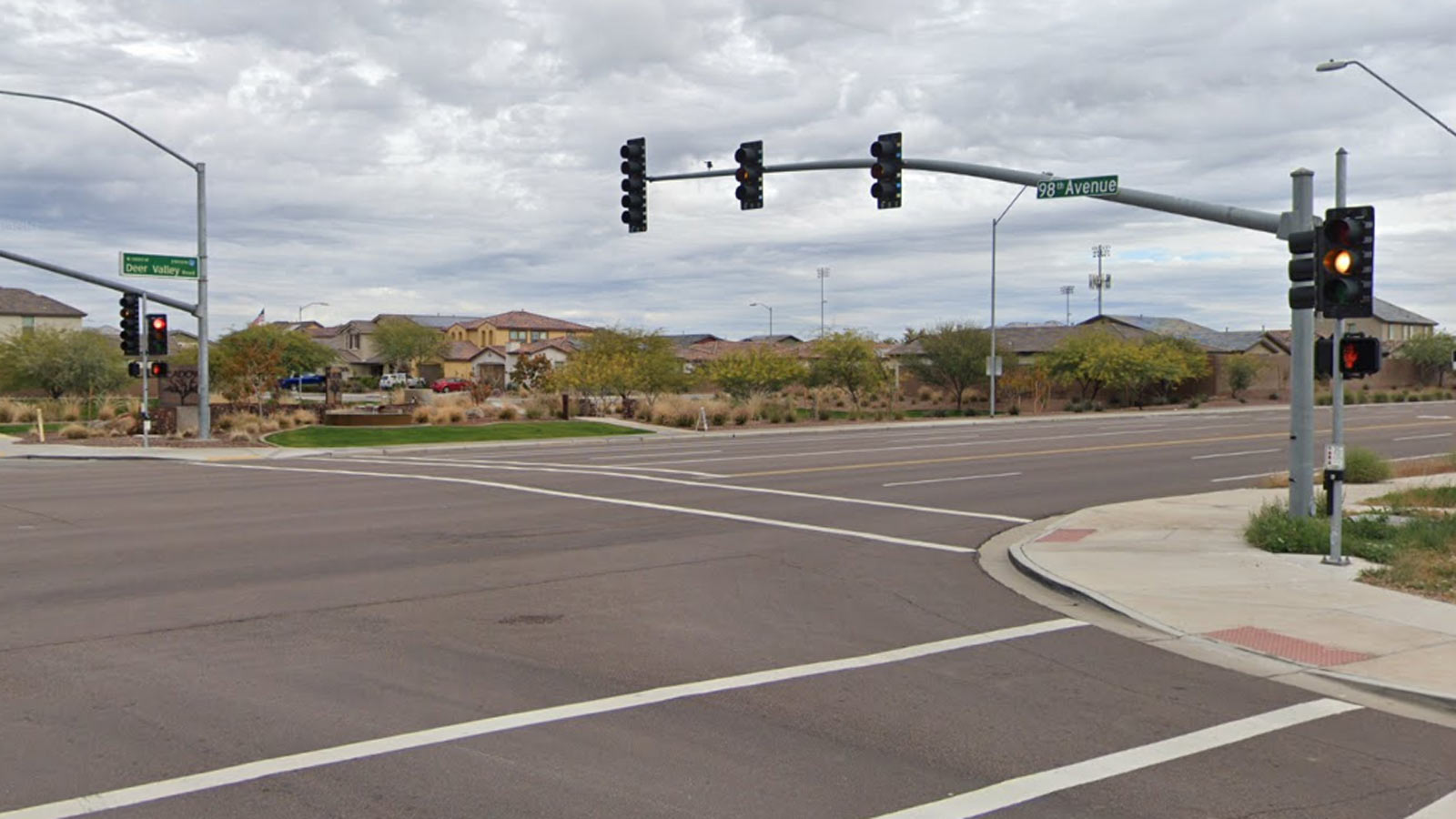 Deer Valley Road and 98th Avenue in Peoria, Arizona. (Google Street View Photo)...
