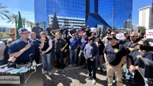 Supporters gather in Goodyear firefighter's effort to get work-related cancer claim covered