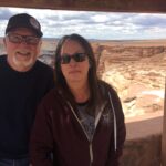 Jim and Diana Kurtz pose at Chocolate Falls, also known as Grand Falls, Arizona. (Courtesy Barrow Neurological Institute.)