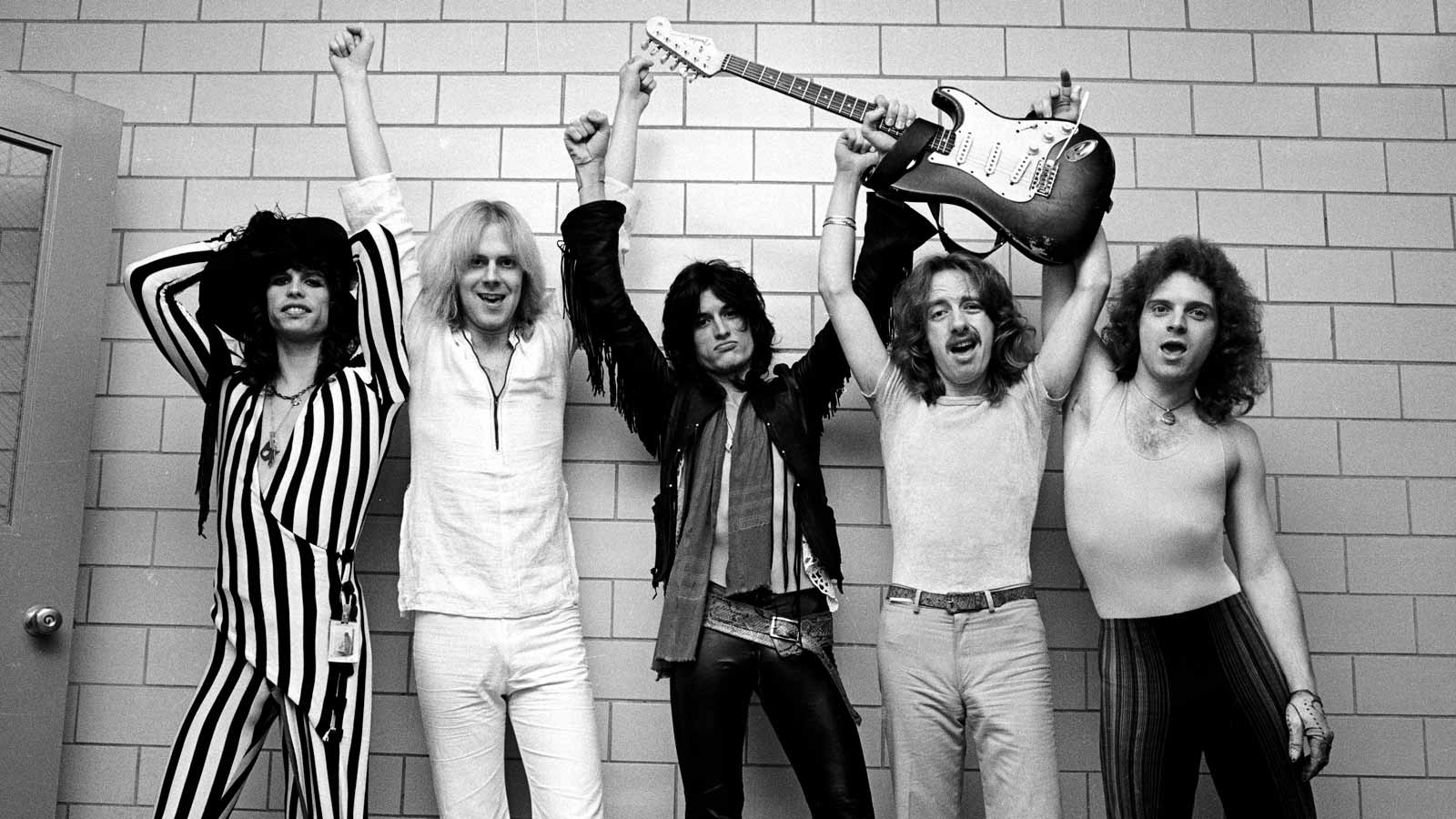 Aerosmith vintage photo black and white...