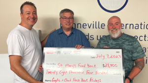 Gaydos and Chad beat personal record in third year of Food Bank Fridays event