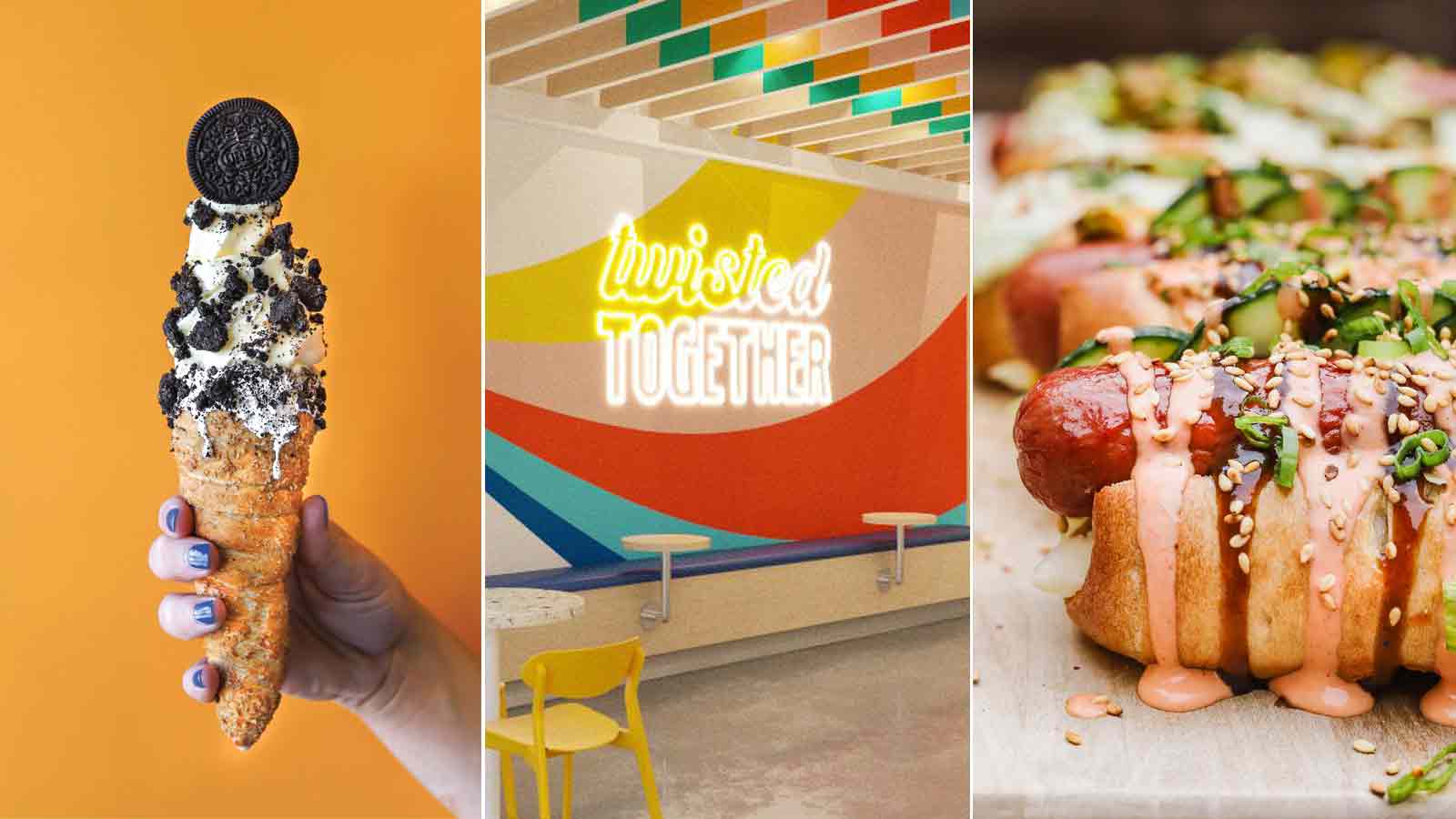 photos show food and dining area of Twisted by Wetzel's in Surprise...