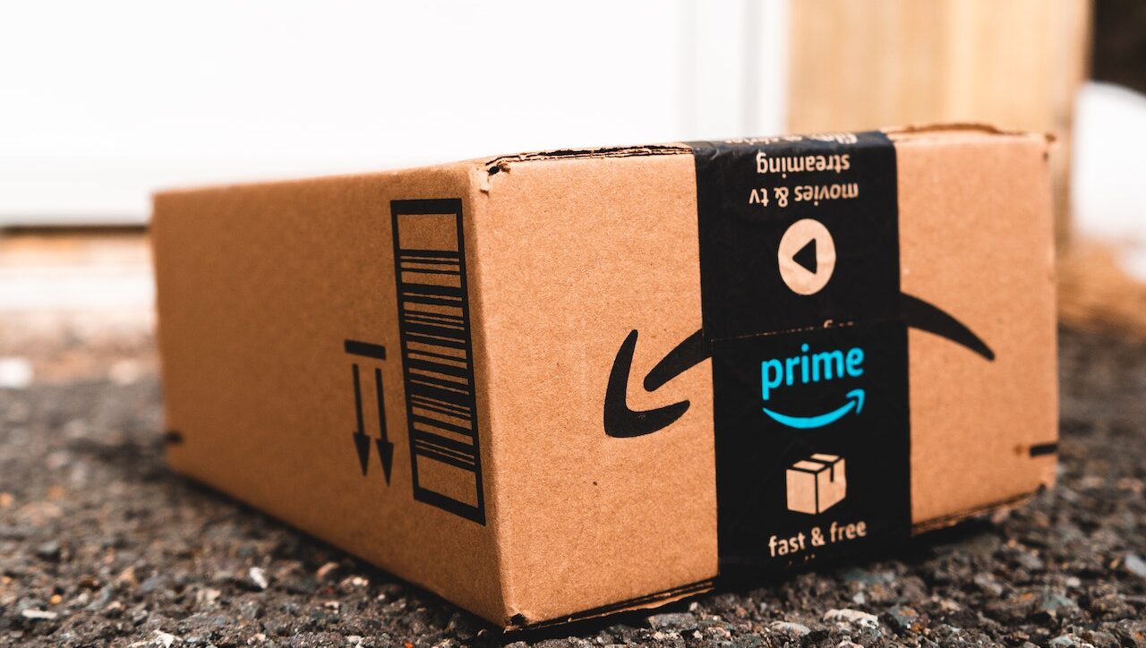 amazon package lies on floor...