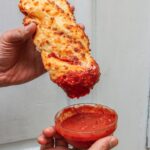 pizza pretzel with marinara