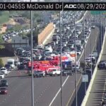 fire personnel at the scene of wrong-way crash in Scottsdale on Aug. 29, 2023
