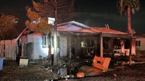 Phoenix firefighter hospitalized, dog dies after fire burns through home