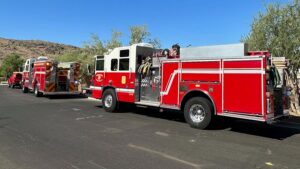 Firefighters, delivery driver hospitalized after crash in south Phoenix